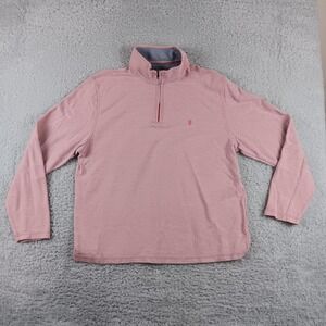 IZOD Advantage Performance Mens XXL Pink Quarter Zip Pullover Cotton 45PK278